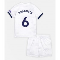 Camisa de Futebol Tottenham Hotspur Radu Dragusin #6 Equipamento Principal Infantil 2023-24 Manga Curta (+ Calças curtas)